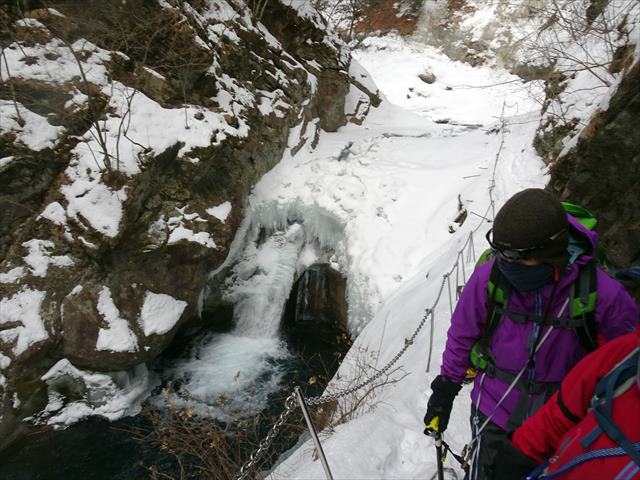2018年2月12日（月）《雪山初中級》氷瀑の滝　西沢渓谷スノートレッキング